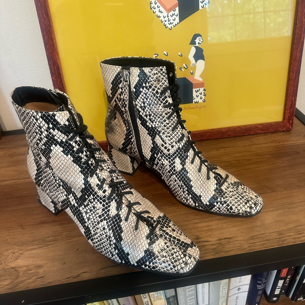 Linea Paolo snake skin boots.